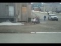 Drunk driver on a snowmobile