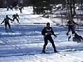 Massensturz beim Skilanglauf