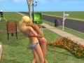 The Sims 2 Two Girls Kiss With Each Other Hotly