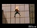Man On Fire Jumps Out Of Building