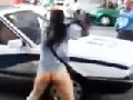 Half naked Chinese Woman vs. Cops