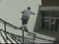 Skater Slams Into Glass Door