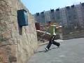 Cool Parkour Triple Wall Spin Fail