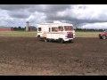 donuts in a motorhome and a nissan truck
