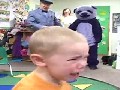 Purple Panda Scares School Children