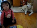 Cute Kid and Dog Jam Together