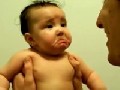 Baby starts crying due to daddy's laughter