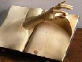 Intricately Carved Wooden Books