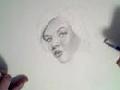 speed drawing sexy girl face..