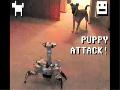 Hund gegen Roboter