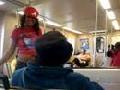 CRAZY BITCH ON TRAIN CAUGHT ON TAPE