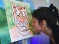 Painting a Tiger with my mouth!