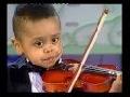 Andre Rieu & 3 year old violinist, Akim Camara 2005
